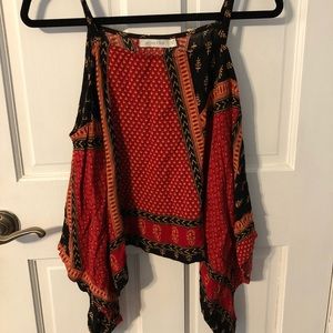 MinkPink Cold Shoulder Tribal Shirt